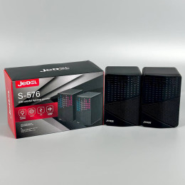Колонка комп'ютерна Jedel S576 з RGB підсвічуванням (USB+3.5mm)