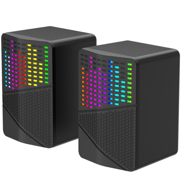 Колонка комп'ютерна Jedel S576 з RGB підсвічуванням (USB+3.5mm)