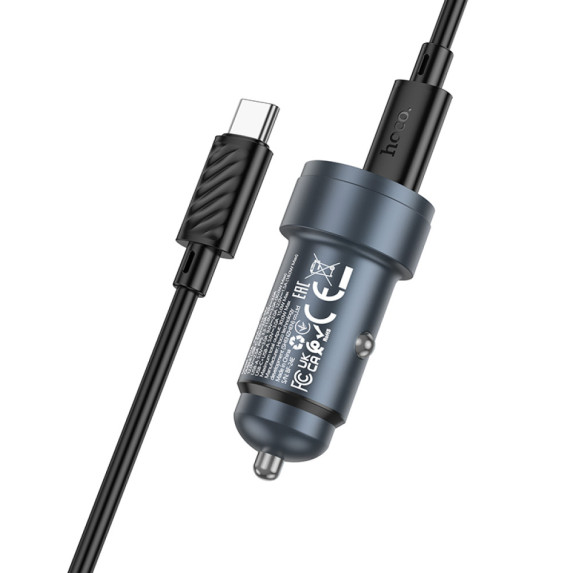 Автомобільний зарядний пристрій Hoco Z57A Glorious PD30W+QC3.0 Type-C to Type-C