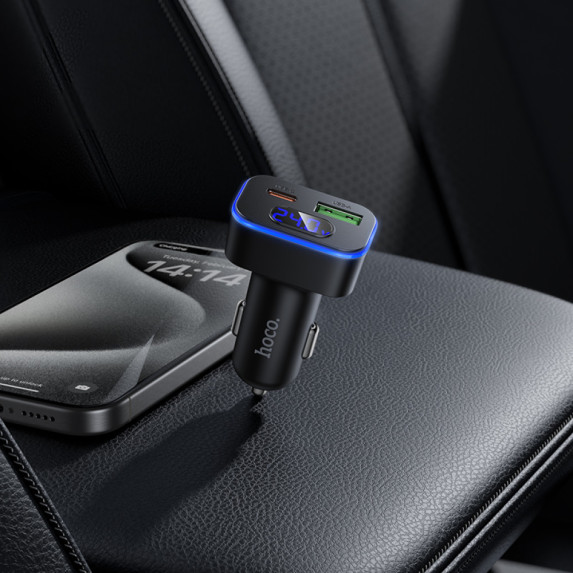 Автомобільний зарядний пристрій Hoco Z63B Barry PD30W+QC3.0