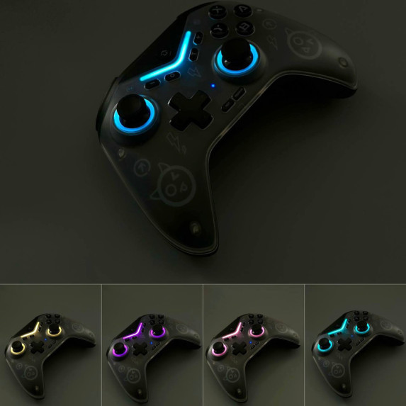 Бездротовий геймпад CM-619 RGB 600mAh (N-Switch, Steam, PC, Android, iOS)