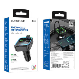 FM Модулятор + АЗП
Borofone BC53 Highway PD20W+QC3.0