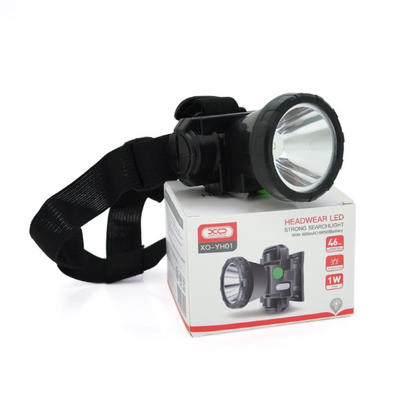 Ліхтар налобний XO YH01 600mah Black