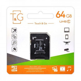 Карта Пам'яті T&G MicroSDXC 64gb UHS-1 10 Class & Adapter 
