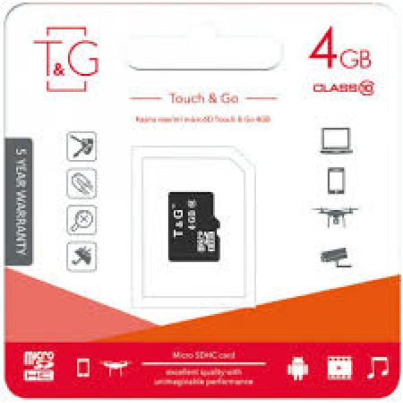 Карта пам'яті microSDHC T&G (UHS-1) 4GBSD 