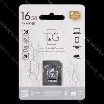 Карта памяти T&G microSDHC 16GB + адаптер SD