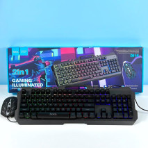 Клавіатура дротова Hoco DI16 Gaming Illuminated + мишка дротова (English розкладка)