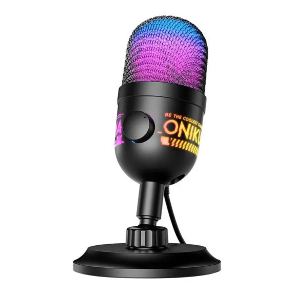 Ігровий мікрофон Onikuma M930 RGB Condenser Gaming технологія Plug and Play (від USB)
