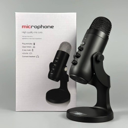 Мікрофон студійний MU900 для блогерів та стримерів, технологія Plug and Play (від USB)
