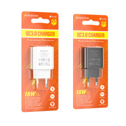 Мережевий Зарядний Пристрій Borofone BA72A Spring QC3.0 