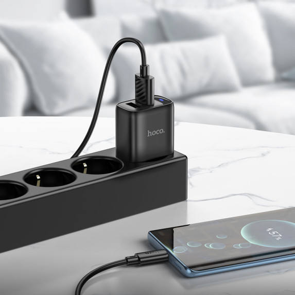  Мережевий зарядний пристрій Hoco C141A Smart 2.1A Type-C
