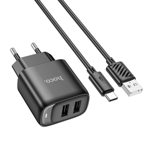  Мережевий зарядний пристрій Hoco C141A Smart 2.1A Type-C