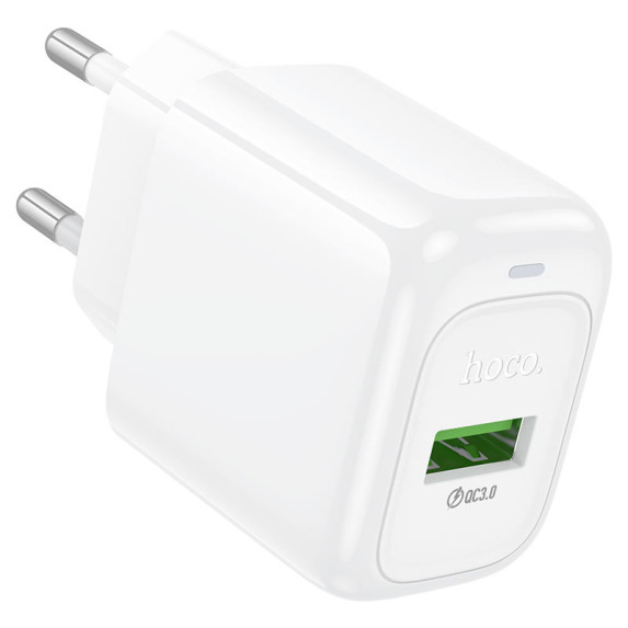 Мережевий зарядний пристрій Hoco CS52A QC3.0 1USB/3A, 18W