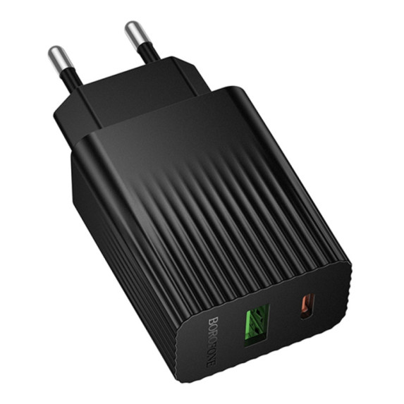 Мережевий зарядний пристрій Borofone BAS74A 1USB-C/1USB PD/QC 20W