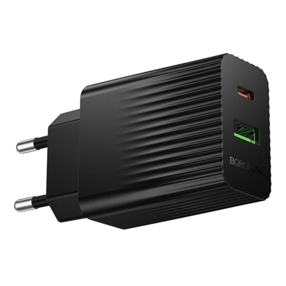Мережевий зарядний пристрій Borofone BAS74A 1USB-C/1USB PD/QC 20W