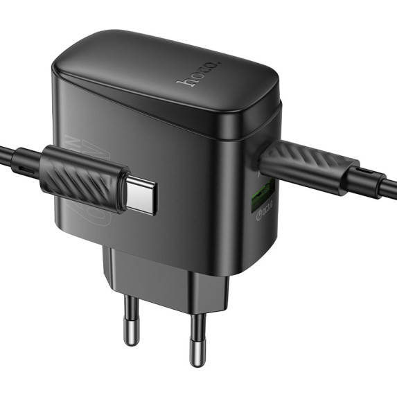 Мережевий зарядний пристрій Hoco CS63A Bright GaN PD65W+QC3.0