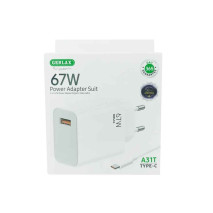 Зарядний пристрій Gerlax A31T для Xiaomi та ін. 67W + кабель USB toType-C