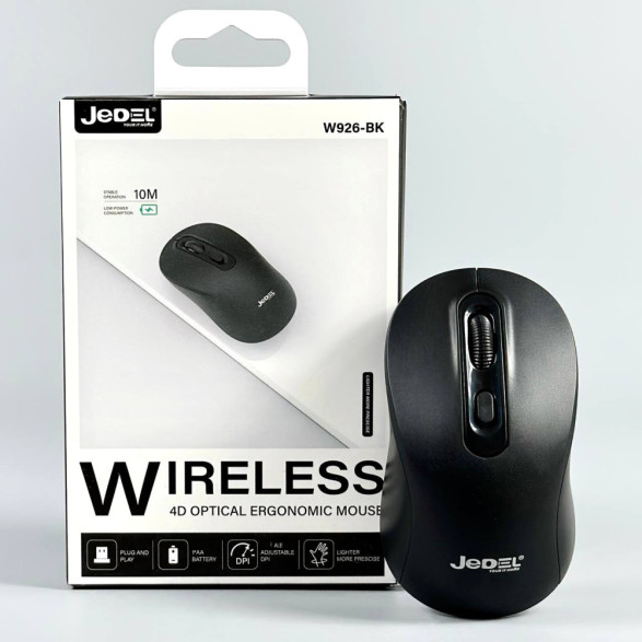 Мишка бездротова Jedel W926-BK