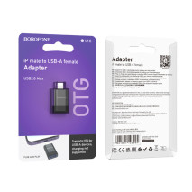 Перехідники OTG Borofone BV18 Lightning male to USB2.0 female