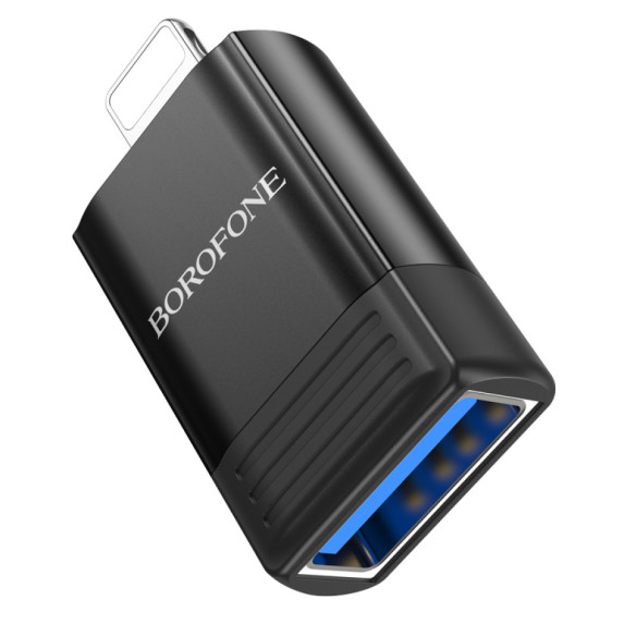 Перехідники OTG Borofone BV18 Lightning male to USB2.0 female