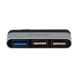 Перехідник Borofone DH1 Type-C to USB 3.0 / 2USB 