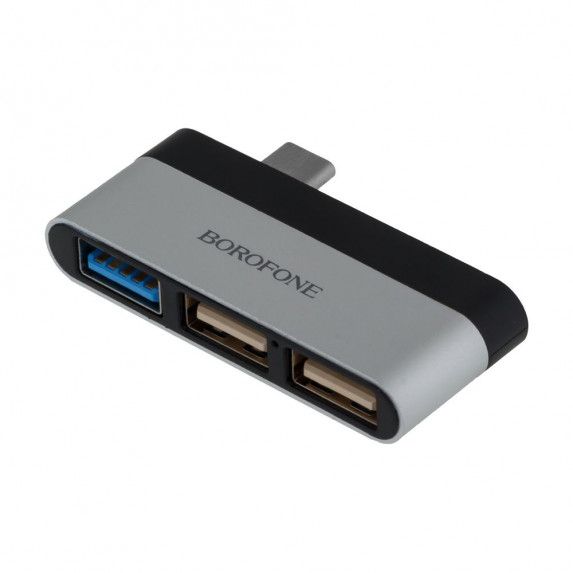 Перехідник Borofone DH1 Type-C to USB 3.0 / 2USB 