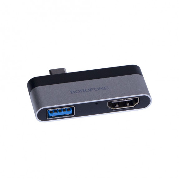 Перехідник Borofone DH2 Type-C to HDMI+USB3.0 adapter 