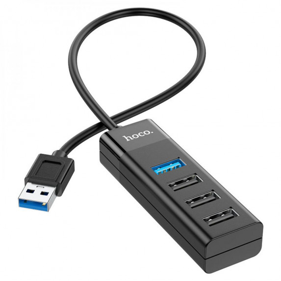 Хаб USB Hoco HB25 Easy mix 4-in-1 converter(USB to USB3.0+USB2.0*3) 