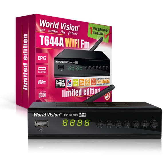 Т2 тюнер World Vision T644A WiFi FM