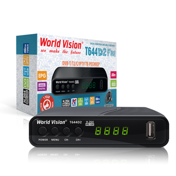 Т2 тюнер World Vision  T644D2 FM 