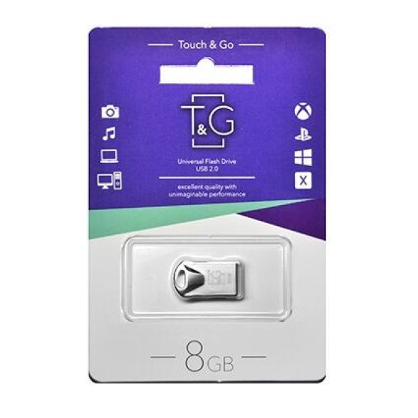 Флеш-накопичувач USB 8GB T&G метал 106