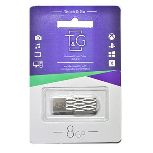 Флеш-накопичувач USB 8GB T&G метал 103